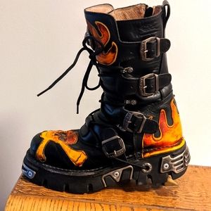 New Rock Reactor Leather Boots
